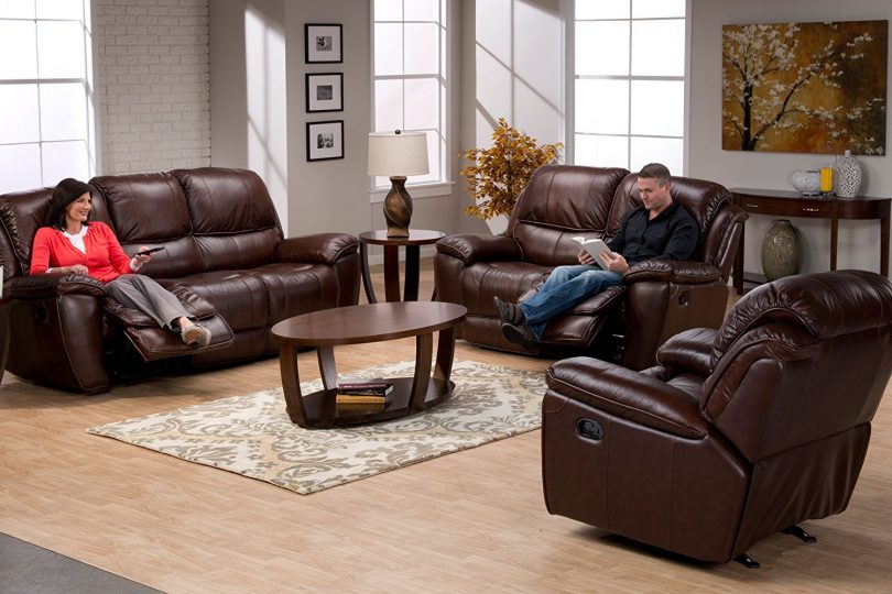 premium leather reclining sofa